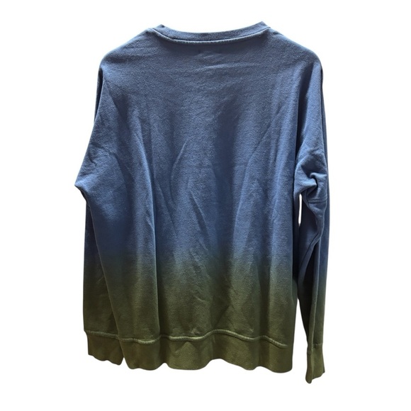 True Religion Federal Blue Ombre Pullover Sweatshirt Size L - Picture 6 of 7